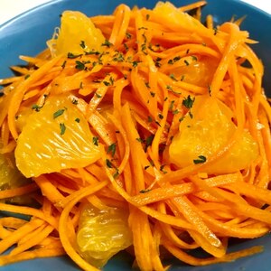 ビタミンたっぷり！柑橘と水菜のにんじんラペ